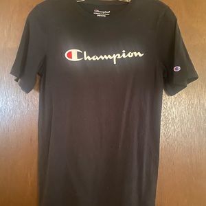 champion black t shirt youth 14-16
